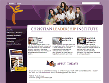 Tablet Screenshot of christianleadershipinst.org